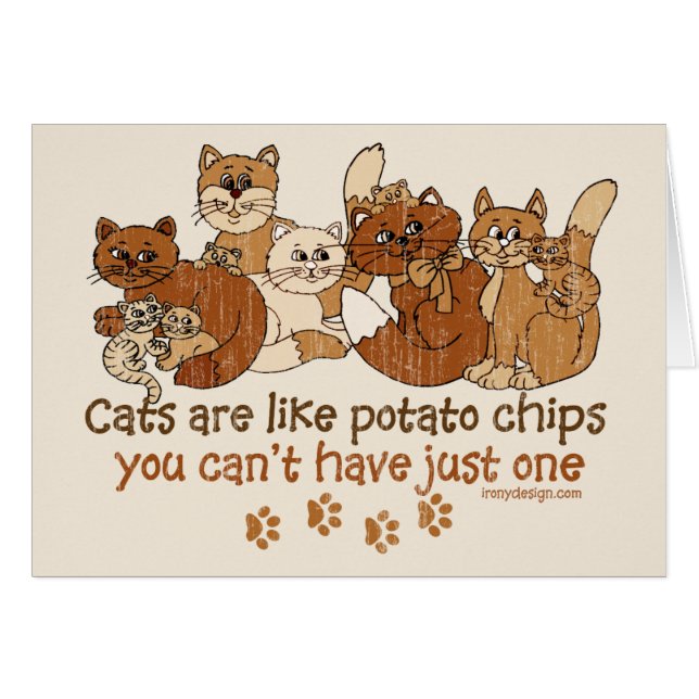 Les chats sont comme des pommes chips (Devant horizontal)