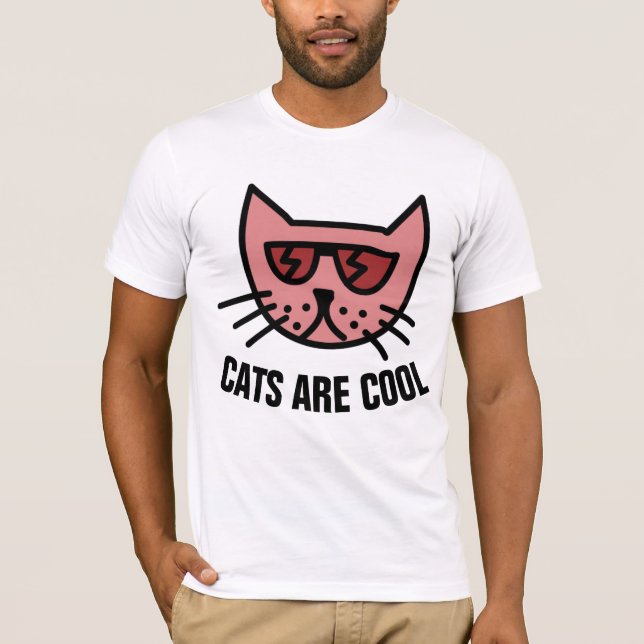 LES CHATS SONT COOL, Drôle Mignonne T-shirts pour  (Devant)