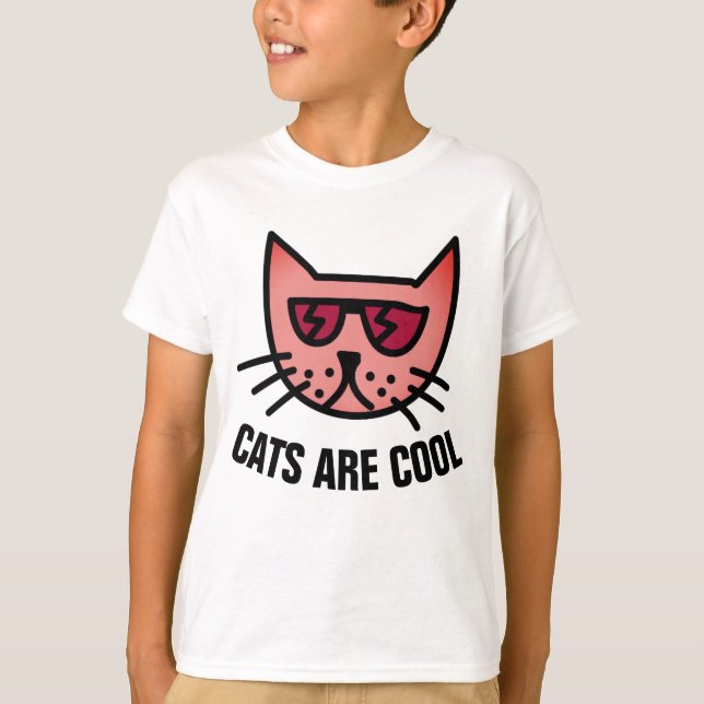 LES CHATS SONT COOL, T-shirts chat drôles et migno (Devant)