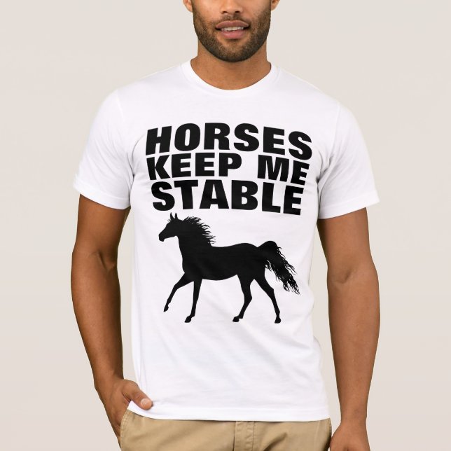 LES CHEVAUX ME GARDENT STABLES T-SHIRTS (Devant)