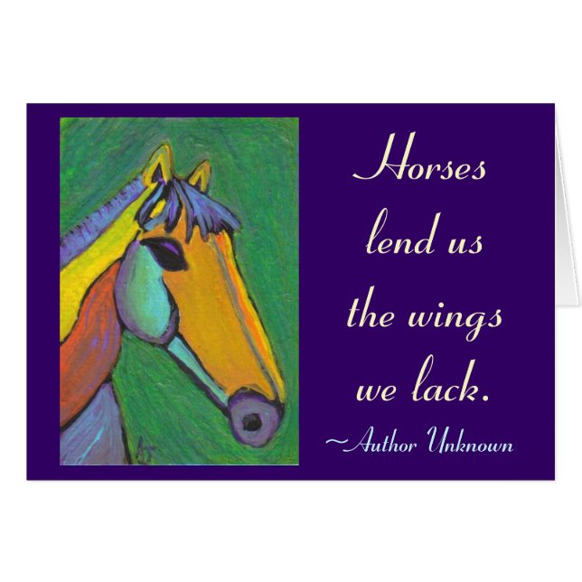 Les chevaux nous prêtent les ailes que nous (Devant horizontal)