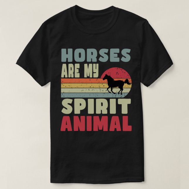 Les chevaux sont mon esprit animal T-shirt (Design devant)