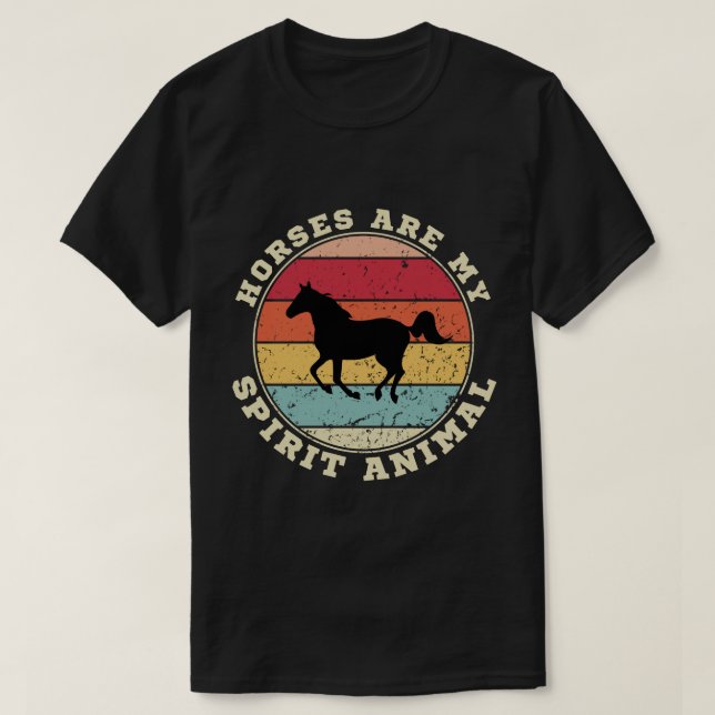 Les chevaux sont mon esprit animal T-shirt (Design devant)