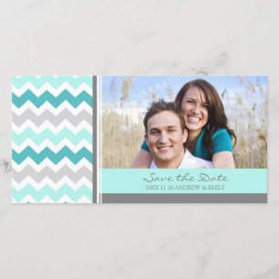 Les chevrons turquoises sauvent les cartes photos