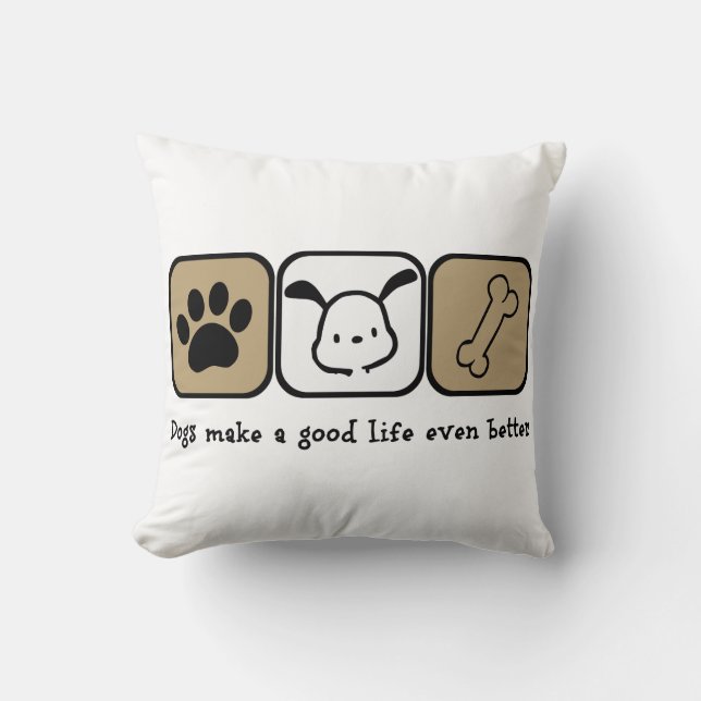 Les chiens font un meilleur coussin 16x16 de bonne (Recto)