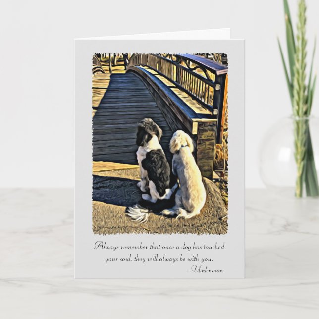 Les chiens ont touché votre âme Carte de Sympathie (Devant)