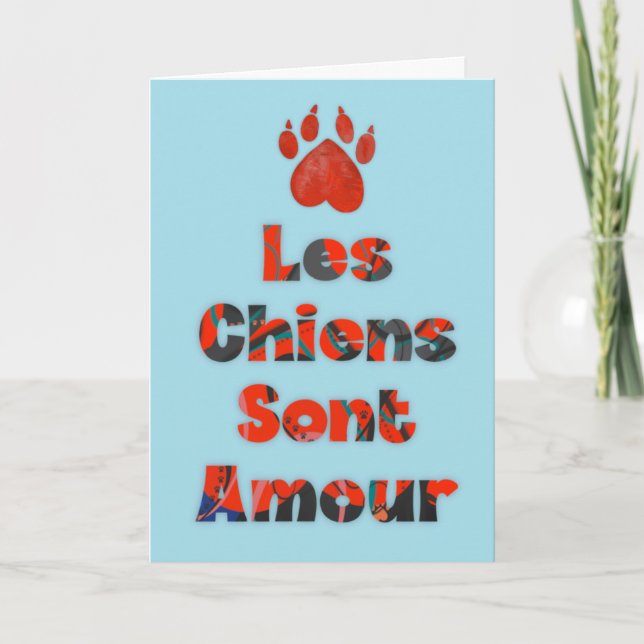 Les chiens sont amour – Carte de sympathie (Devant)