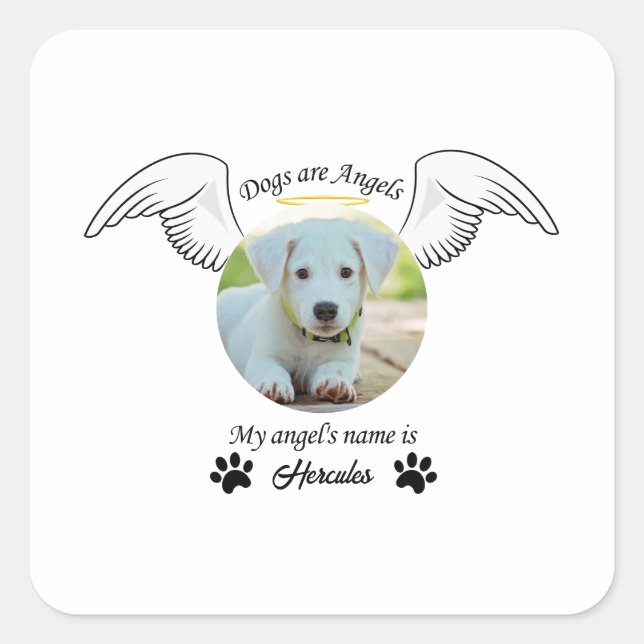 Les chiens sont des anges autocollants (Devant)