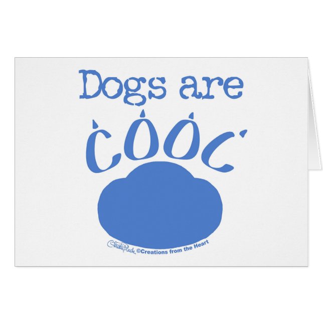 Les CHIENS sont Empreintes de pattes Cool (Devant horizontal)