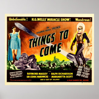 Les Choses À Venir - Poster De Film Vintage 1936