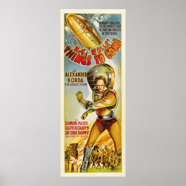Les Choses À Venir - Poster De Film Vintage 1936 (Devant)