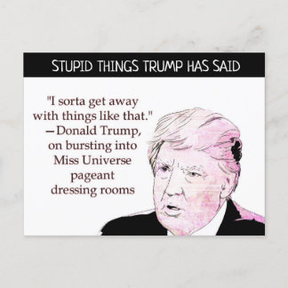 Les choses stupides Trump a dit Carte postale Souv