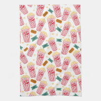 Les cinéphiles popcorn motif serviette de cuisine