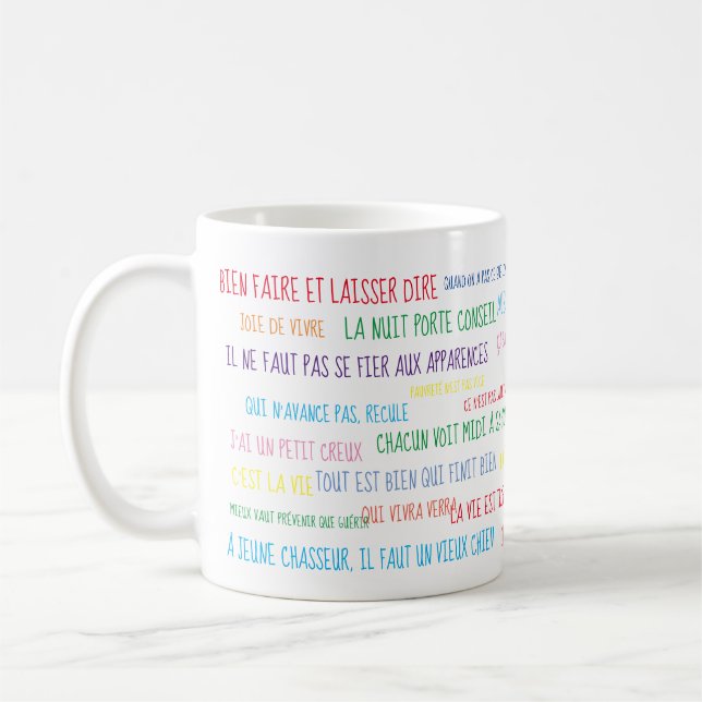 Les citations françaises disent Mug (Gauche)