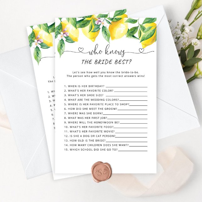 Les citrons d'aquarelle Qui connaît la mariée meil (Créateur téléchargé)