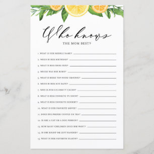 Les citrons et les oranges qui connaissent Maman l