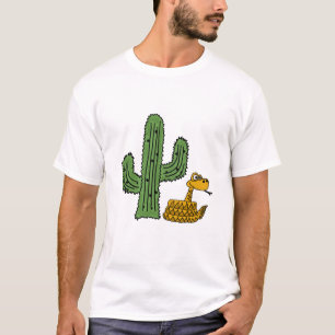 Les CK T-shirt de serpent à sonnettes et de cactu