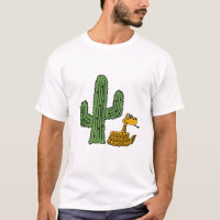 Les CK T-shirt de serpent à sonnettes et de cactus