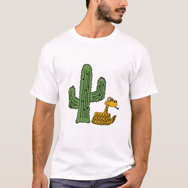 Les CK T-shirt de serpent à sonnettes et de cactus (Devant)