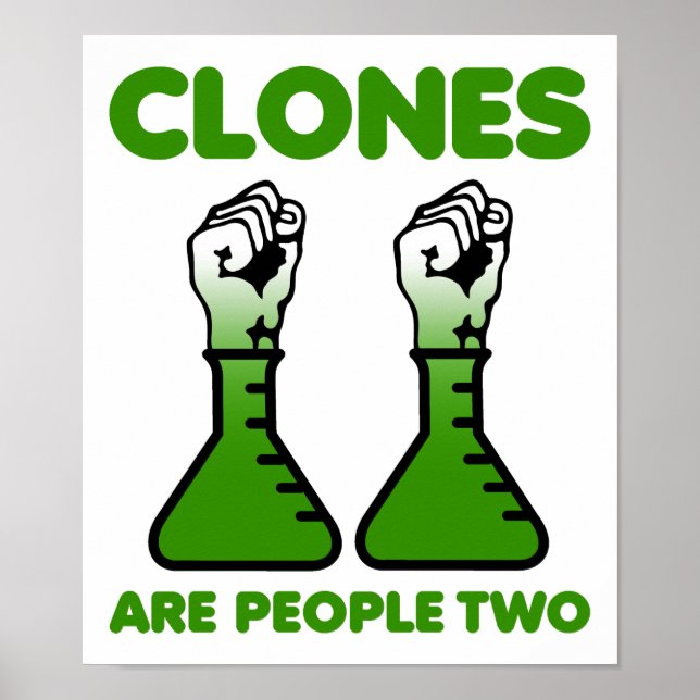Les Clones Sont Des Personnes Deux Affiche Drôle (Devant)