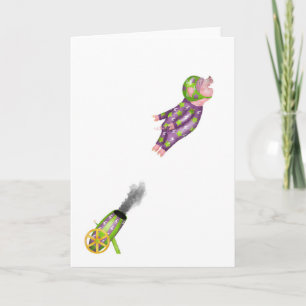 Les cochons peuvent voler carte de voeux