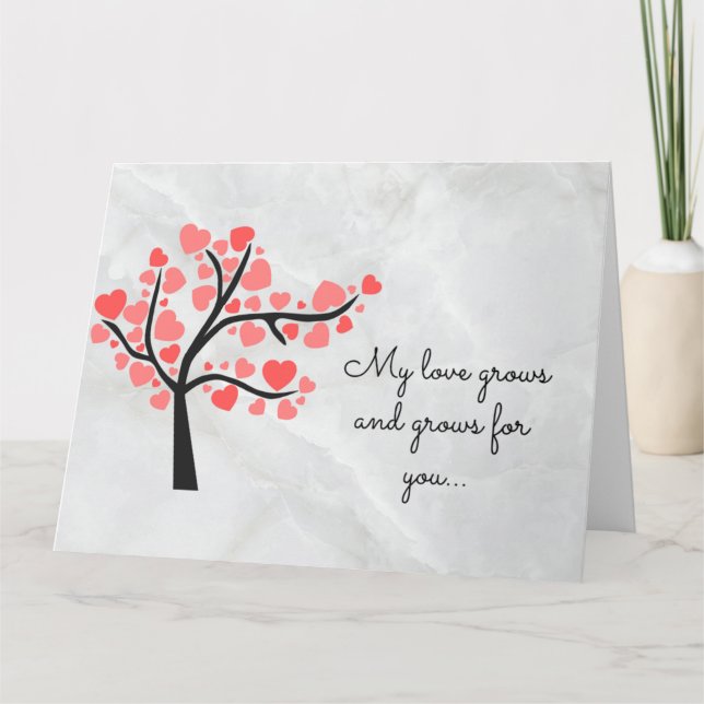 LES COEURS DANS UNE CARTE D'ARBRE (Devant)