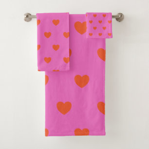 Les Coeurs mignons Motif en rose et rouge