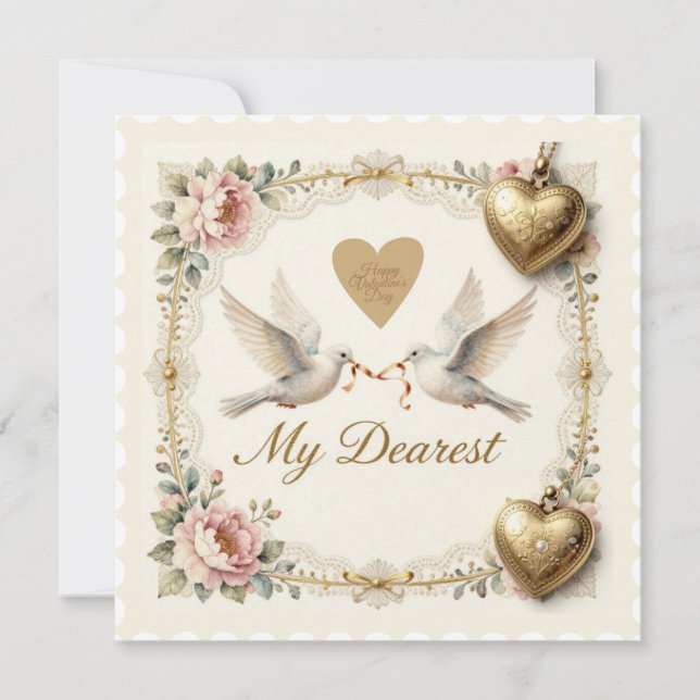 Les colombes de l'amour – Carte de Saint-Valentin  (Devant)