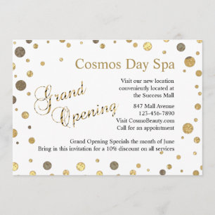 Les confettis arrosent des invitations d'affaires