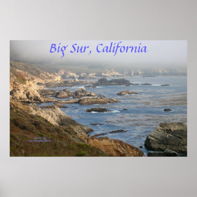 Les côtes de Californie - Big Sur - Poster (Devant)