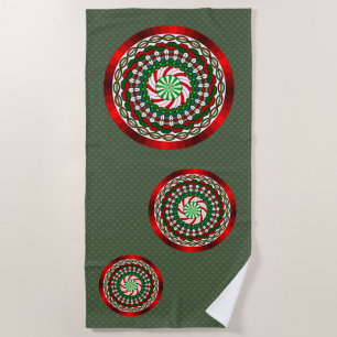 Les couleurs de la serviette de plage de Noël