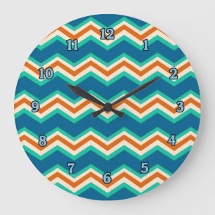 Les couleurs tropicales zigzaguent horloge