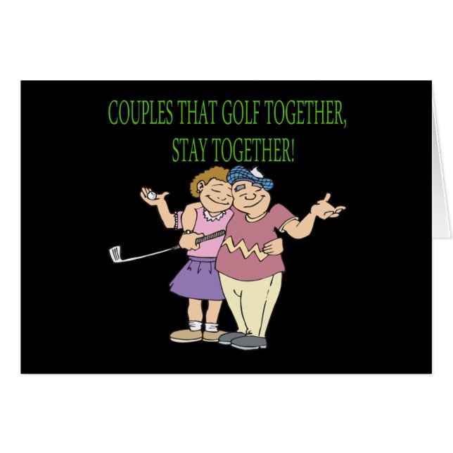 Les couples qui jouent au golf ensemble restent (Devant horizontal)
