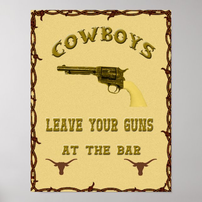 "Les Cowboys laissent tes armes..." Poster occiden (Devant)