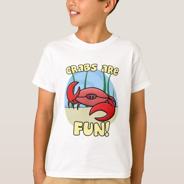 Les crabes sont un T-shirt Ringer pour enfant amus (Devant)