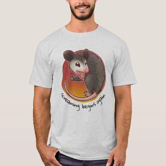 Les cris reprennent le T-shirt opossum (Devant)