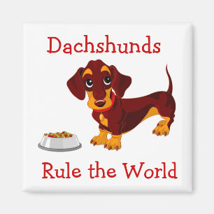 Les Dachshunds dominent le Magnet des chiots caric