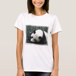 Les dames d'ours panda ont adapté le T-shirt