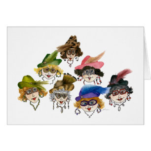 Les dames sur des décennies de régime carte humori