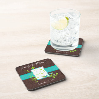 Les dessous de verre de vert de brun de turquoise