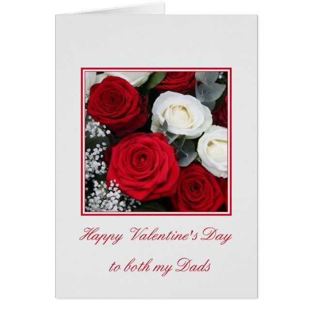 Les deux Dads Valentine's Day rose rouge et blanc (Devant)