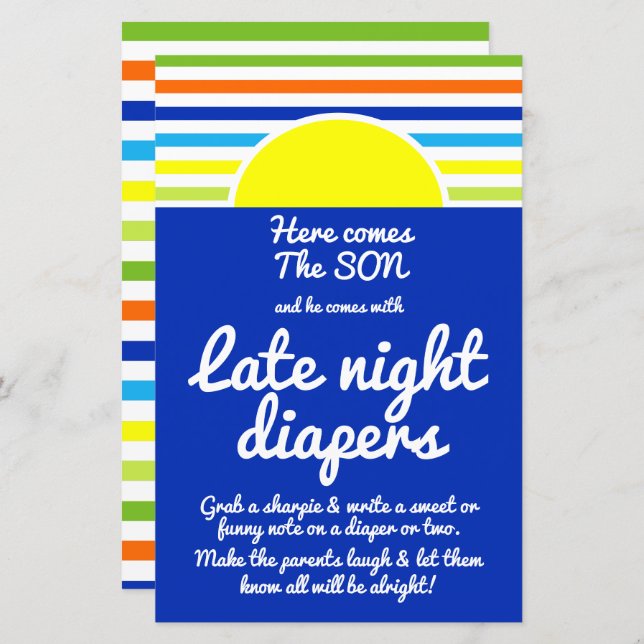 Les Diapeurs de nuit viennent ici le Baby shower d (Devant / Derrière)