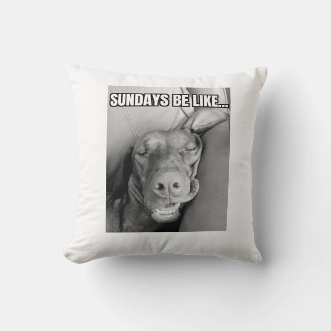 Les dimanches, soyez comme Vizsla Coussin (Recto)
