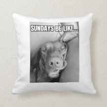 Les dimanches, soyez comme Vizsla Coussin