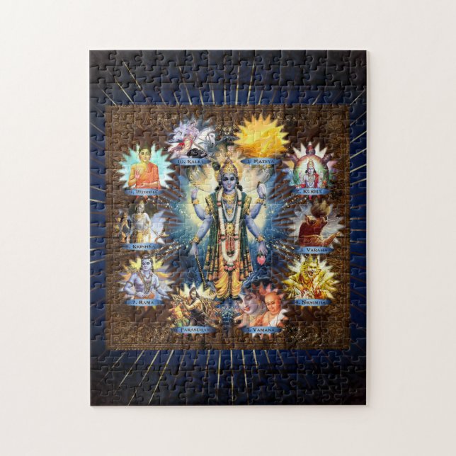 Les Dix Avatars De Vishnu - Puzzle Photocard (Vertical)