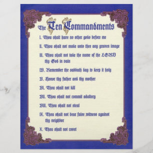 LES DIX COMMANDEMENTS