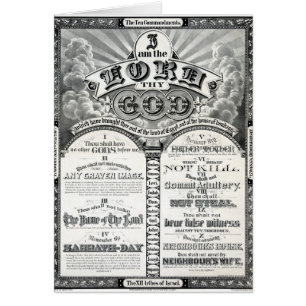Les Dix Commandements 1876 Poster vintage restauré