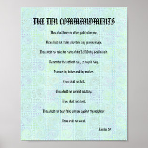 Les Dix commandements - affiche verdâtre de