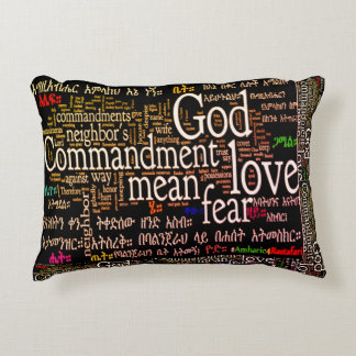 Les Dix Commandements En Coussin Amharique 16" x 1