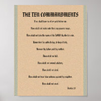Les Dix Commandements - Poster de la colonne de pi